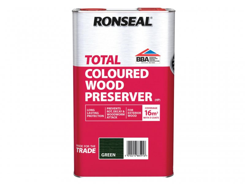 Ronseal Trade Total Wood Preserver Green 5 litre Main Image
