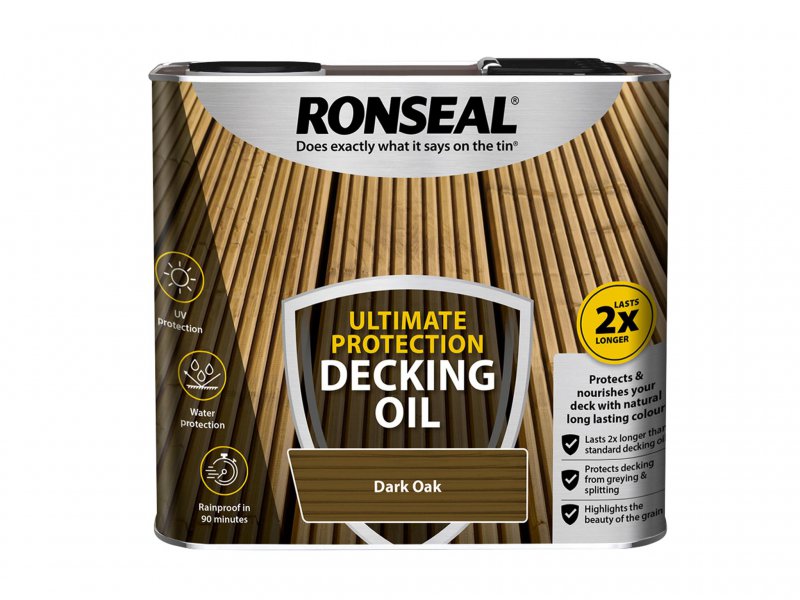Ronseal Ultimate Protection Decking Stain Dark Oak 5 Litre Main Image