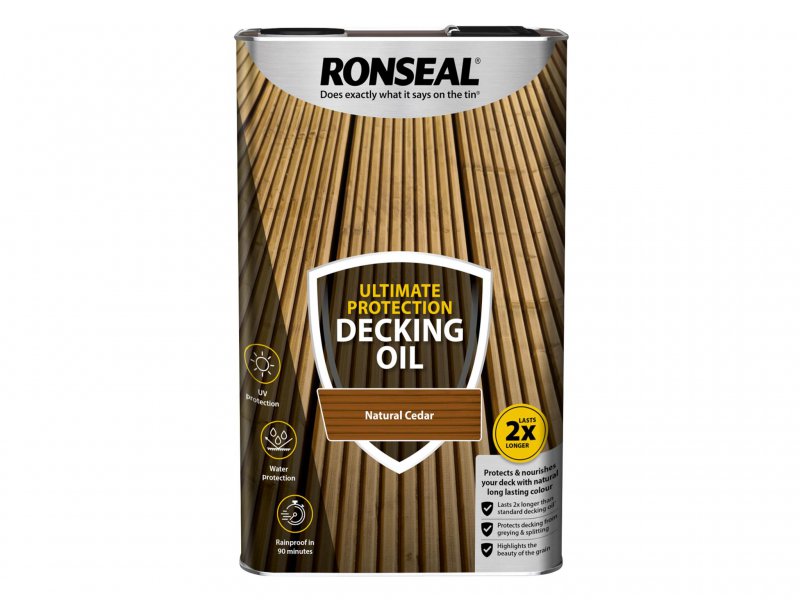 Ronseal Ultimate Protection Decking Stain Natural Cedar 5 Litre Main Image