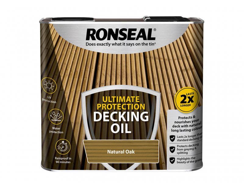 Ronseal Ultimate Decking Oil Natural Oak 2.5 Litre Main Image