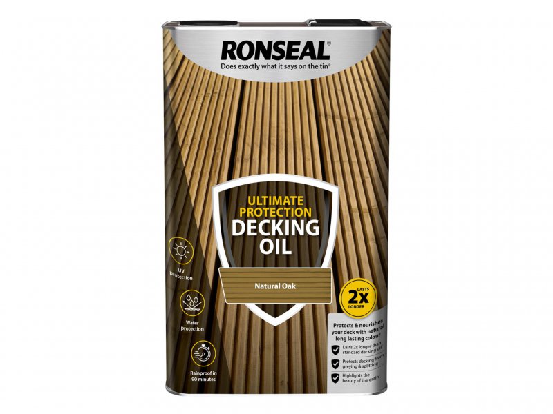 Ronseal Ultimate Protection Decking Stain Natural Oak 5 Litre Main Image