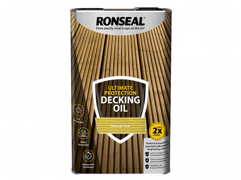 Ronseal Ultimate Protection Decking Stain Natural Pine 5 Litre Main Image