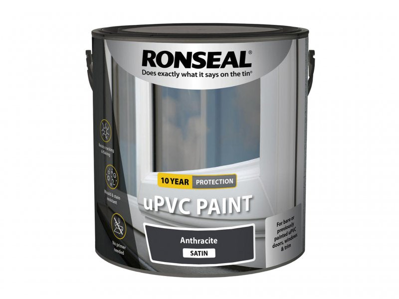 Ronseal uPVC Paint Anthracite Satin 2.5 litre Main Image