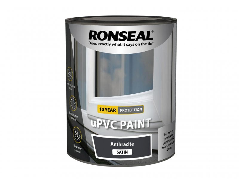 Ronseal uPVC Paint Anthracite Satin 750ml Main Image