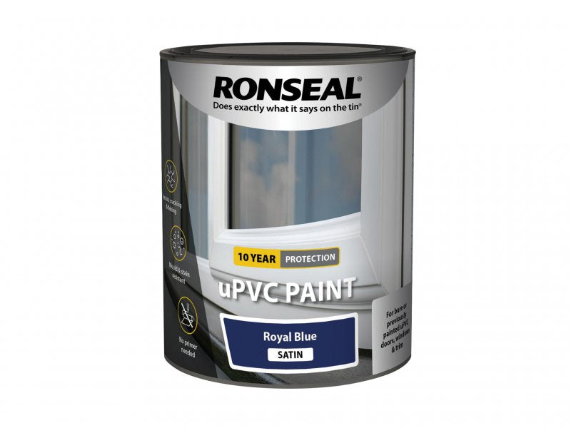 Ronseal uPVC Paint Royal Blue Satin 750ml Main Image