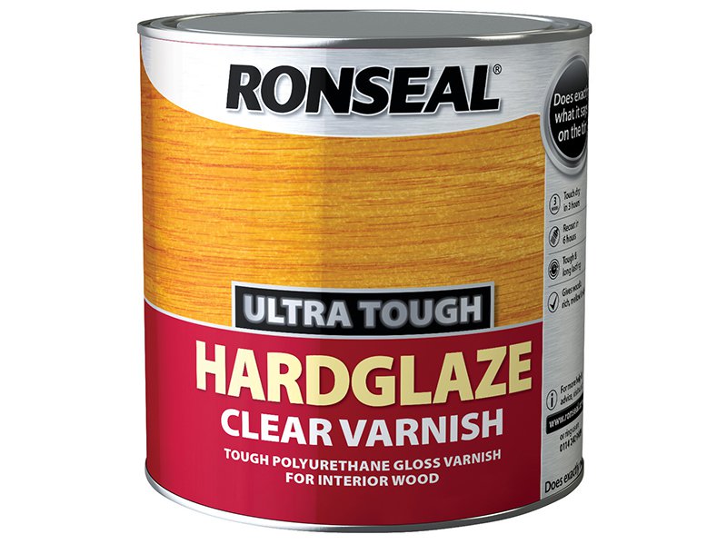 Ronseal Ultra Tough Hardglaze Internal Clear Gloss Varnish 2.5 Litre Main Image