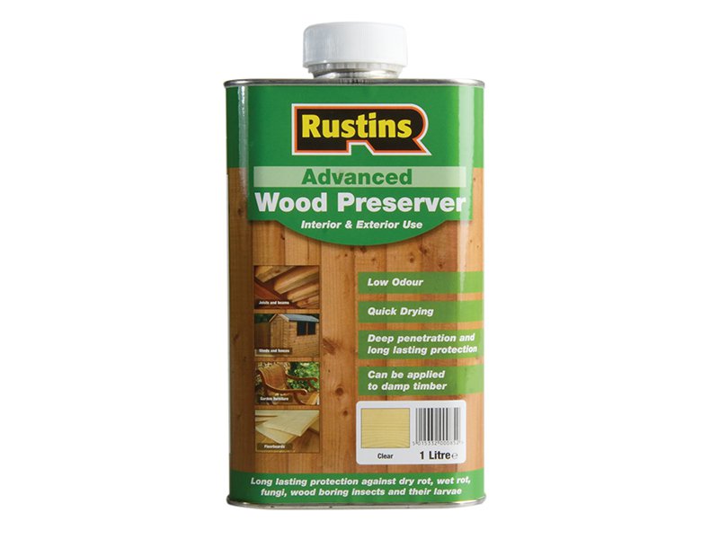 Rustins Advanced Wood Preserver Clear 1 Litre Main Image