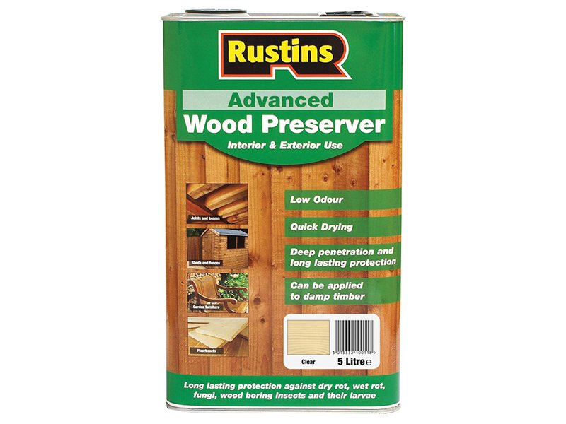 Rustins Advanced Wood Preserver Clear 5 Litre Main Image