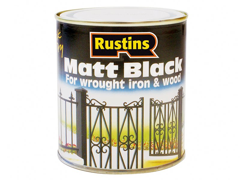 Rustins Matt Black Paint Quick Drying 2.5 Litre Main Image