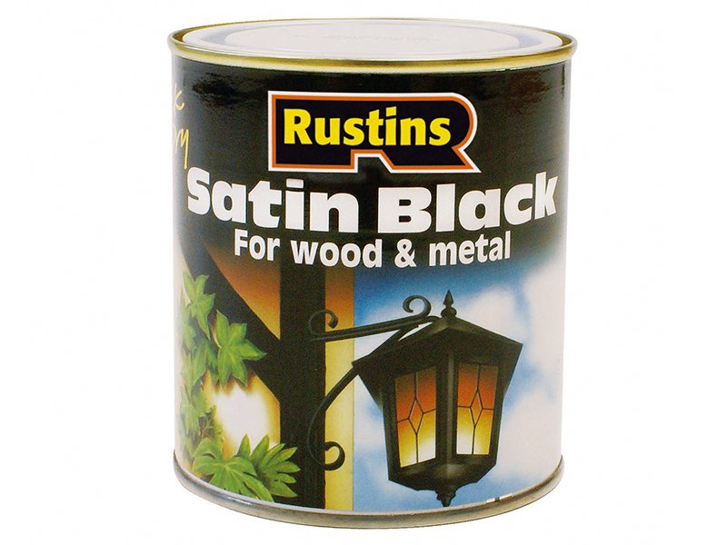 Rustins Satin Black Paint Quick Drying 2.5 Litre Main Image