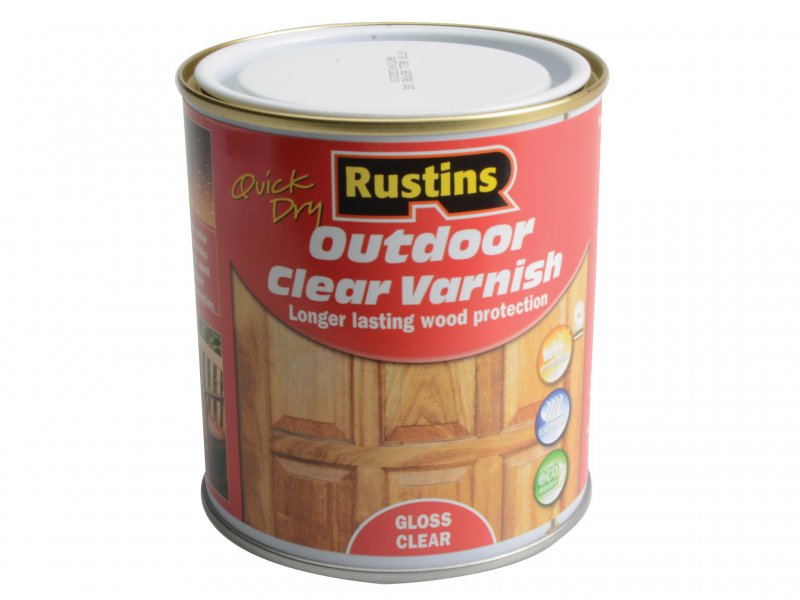 Rustins Exterior Varnish Clear Gloss 500ml Main Image
