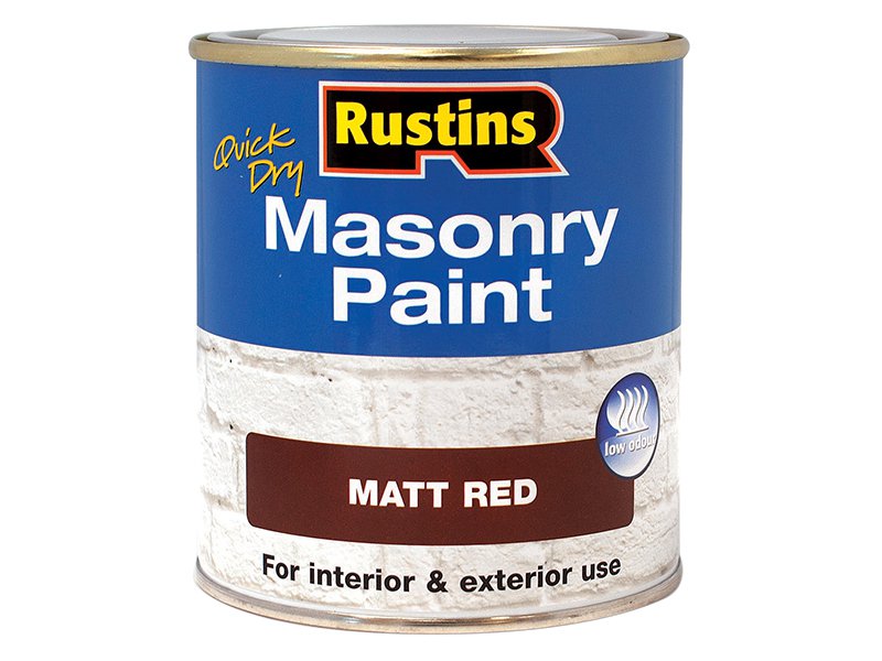 Rustins Quick Dry Masonry Paint Red 250ml Main Image