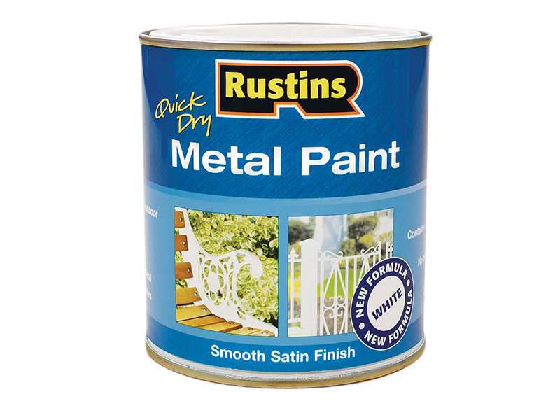 Rustins Metal Paint Smooth Satin White 1 Litre Main Image