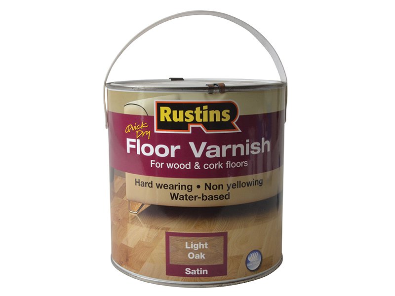 Rustins Quick Dry Coloured Floor Varnish Light Oak 2.5 Litre Main Image