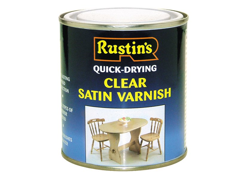 Rustins Quick Dry Varnish Satin Clear 1 litre Main Image