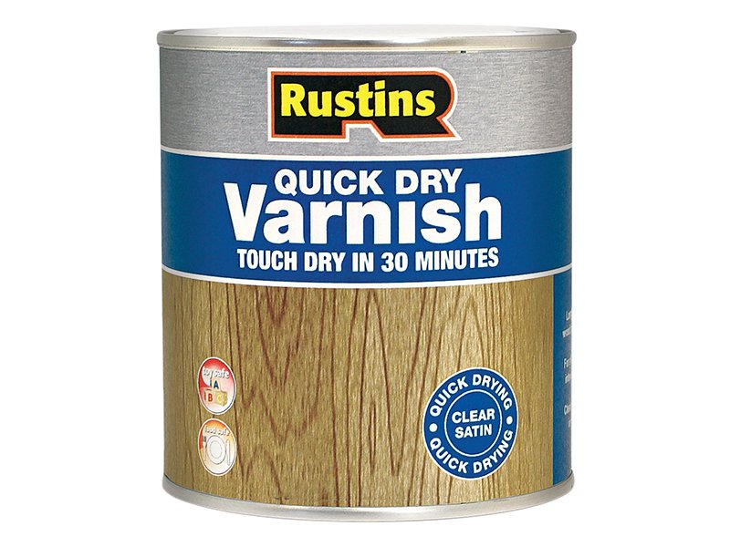 Rustins Quick Dry Varnish Satin Clear 500 ml Main Image