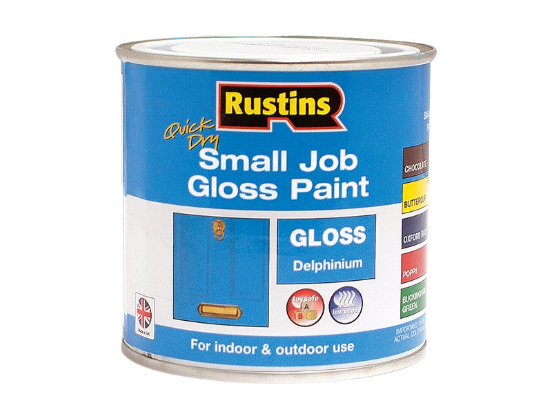 Rustins Quick Dry Small Job Gloss Paint Delphinium 250ml Main Image