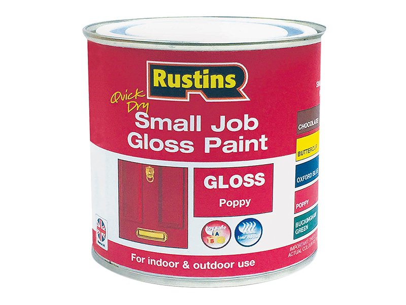 Rustins Quick Dry Small Job Gloss Paint Poppy 250ml Main Image