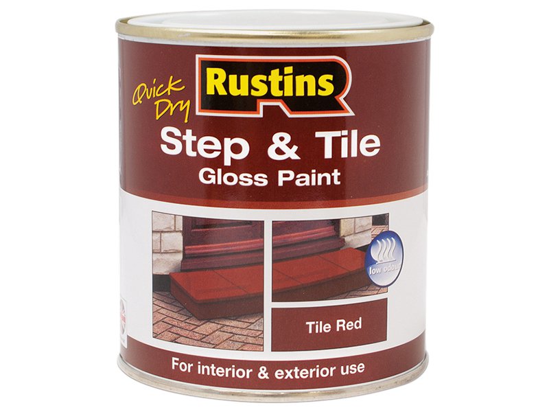 Rustins Quick Dry Step & Tile Paint Gloss Red 250ml Main Image