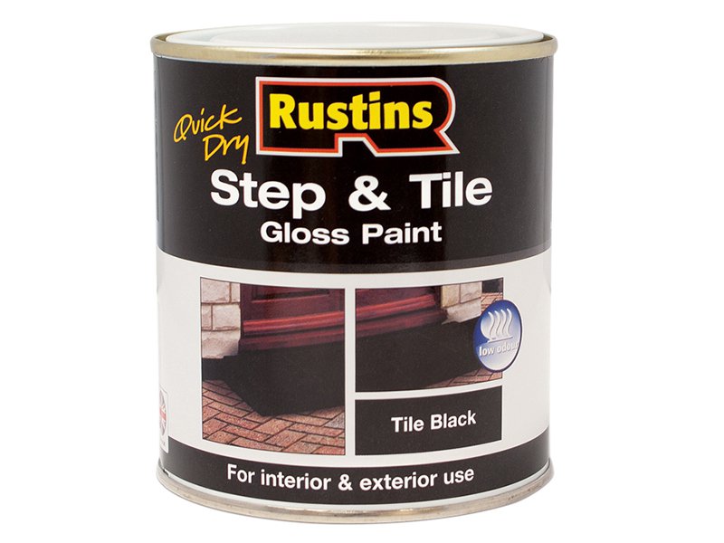 Rustins Quick Dry Step & Tile Paint Black 1 Litre Main Image