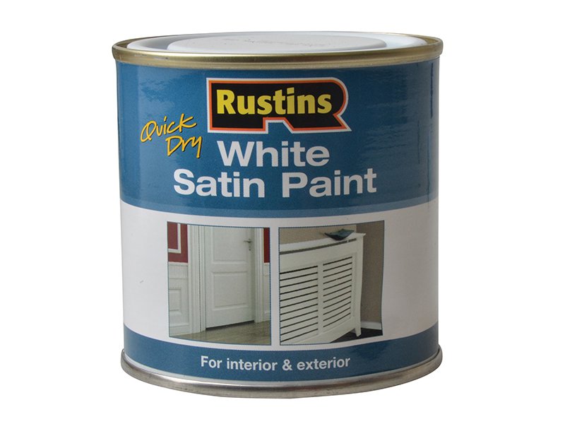 Rustins White Satin Paint 250ml Main Image