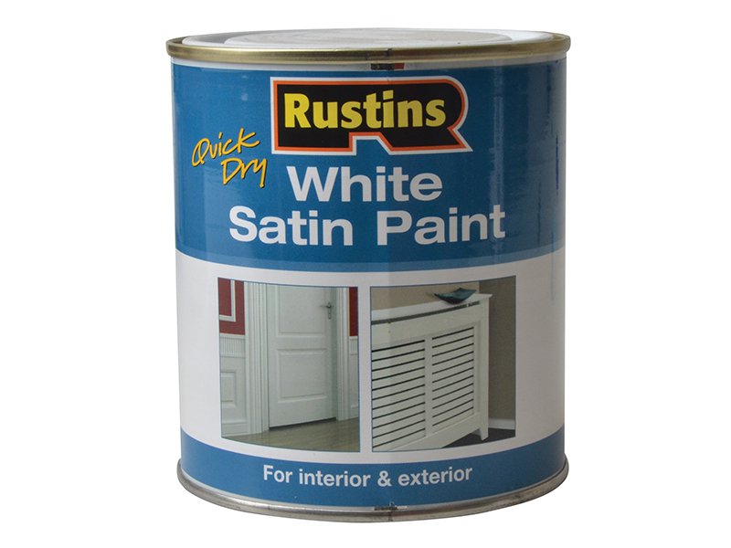 Rustins White Satin Paint 500ml Main Image