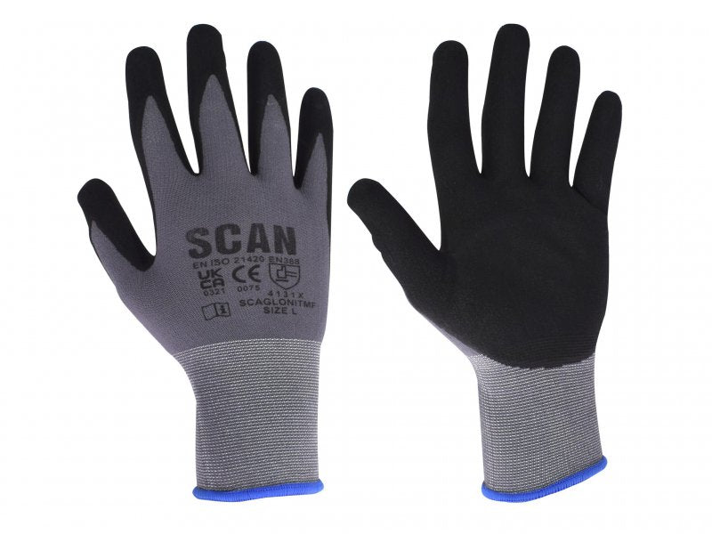 Scan Breathable Microfoam Nitrile Gloves - Medium (Size 8) Main Image