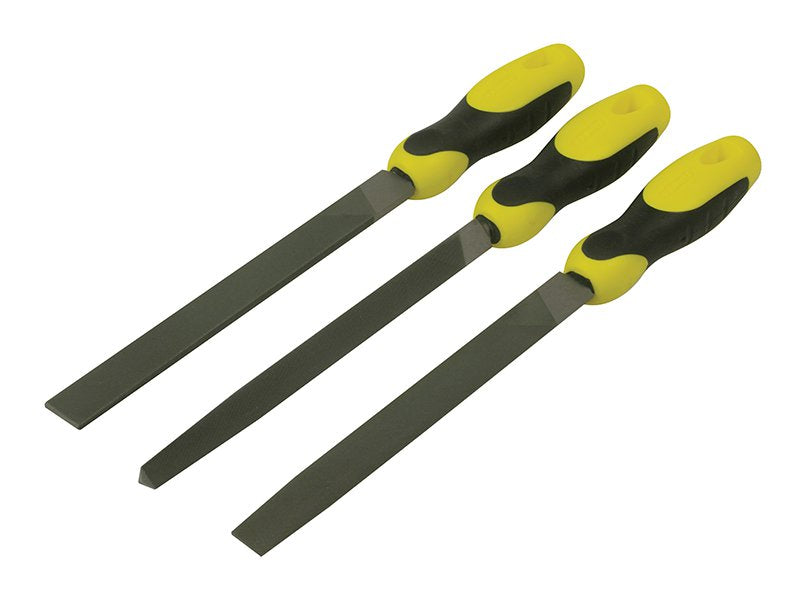 Stanley File Set 3 Piece Flat , 1/2 Round, 3 Square 200mm (8in) Main Image