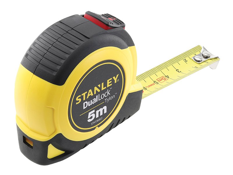 Stanley Tools Dual Lock Tylon Pocket Tape 5m (Width 19mm) Main Image