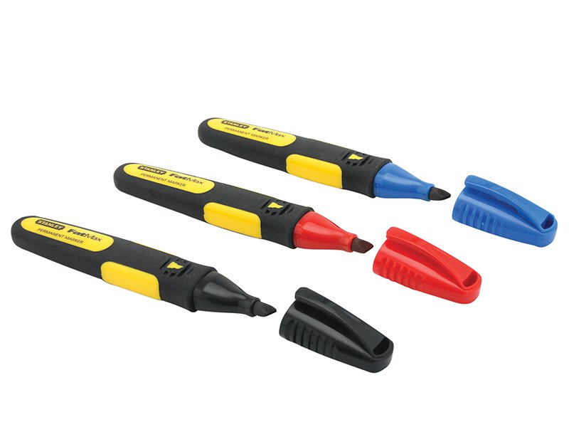 Stanley FatMax Triple Pack Chisel Tip Markers Main Image