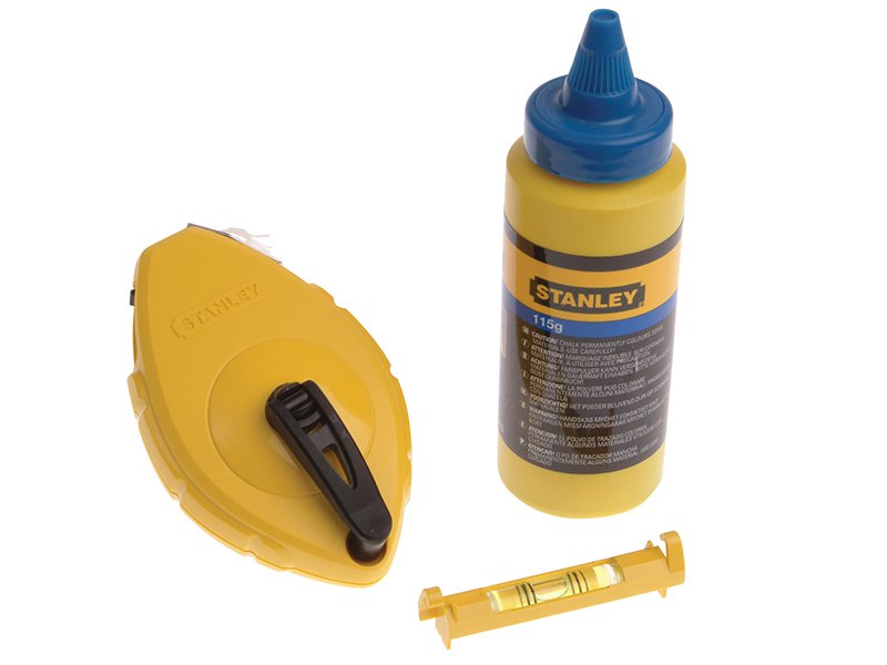 Stanley Chalk Line 30 Metre Blue Chalk & Level Main Image