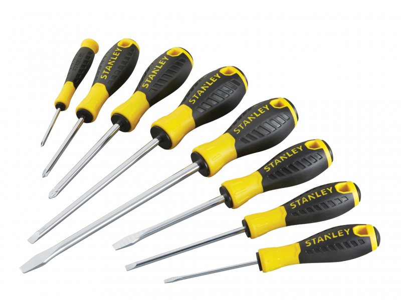 Stanley Tools 0-60-210 Essential Screwdriver Set 8 Piece SL/PH Main Image