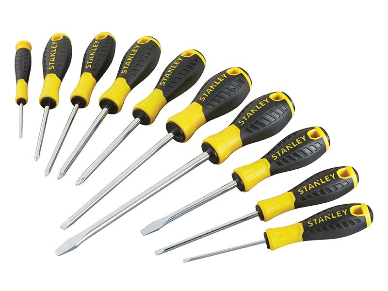 Stanley Tools 0-60-211 Essential Screwdriver Set of 10 PH/SL/PZ Main Image