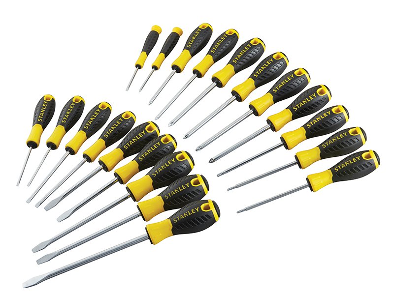 Stanley Tools 0-60-213 Essential Screwdriver Set 20 Piece SL/PH/PZ/TX Main Image