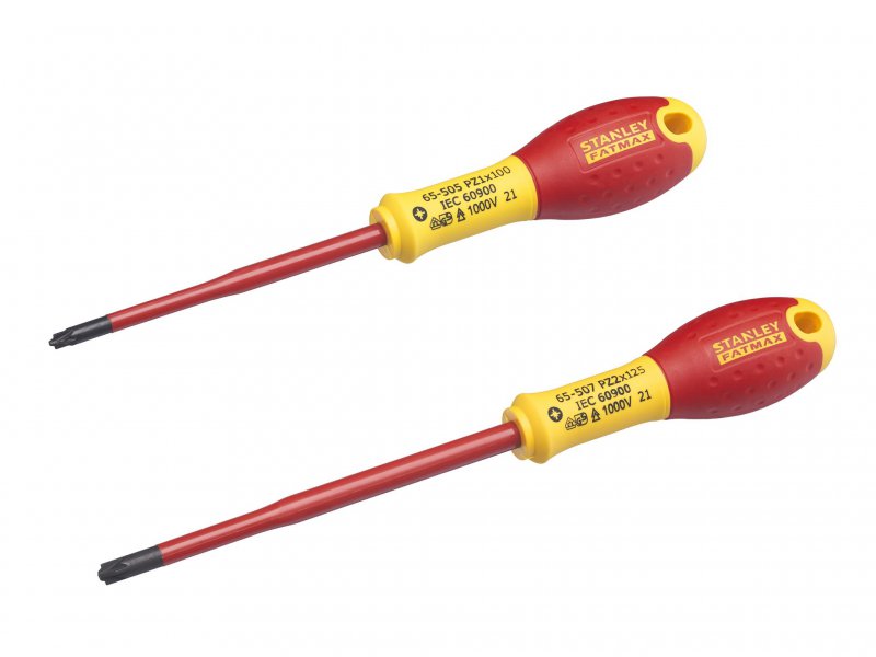 Stanley Tools FatMax® VDE Insulated Borneo Pozi Scewdriver Set of 2 Main Image