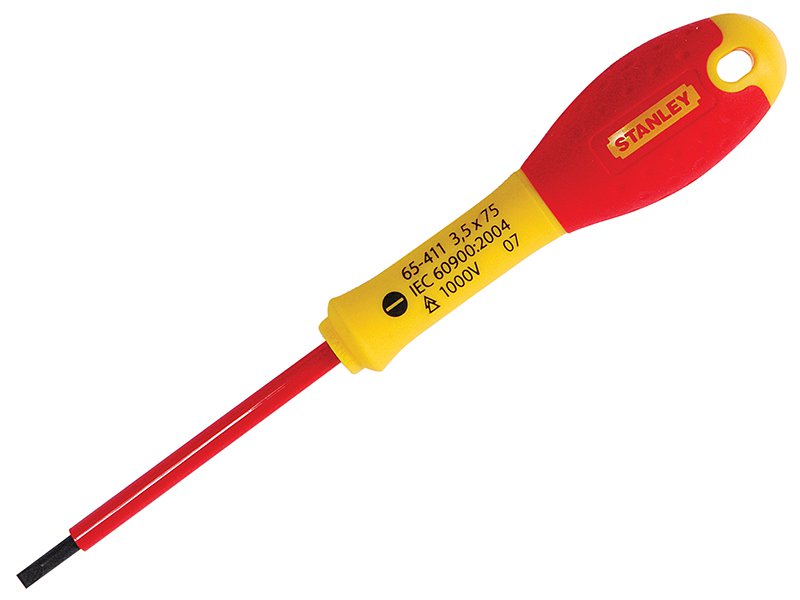 Stanley FatMax Screwdriver Insulated Parallel 3.5mm x 75mm Main Image