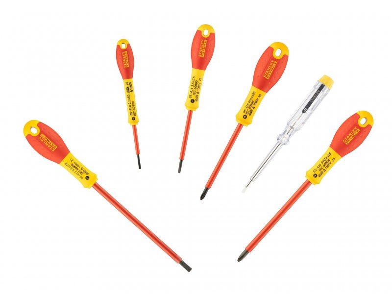 Stanley FatMax Screwdriver Set Insulated  Phillips & Parallell 6 Piece Main Image