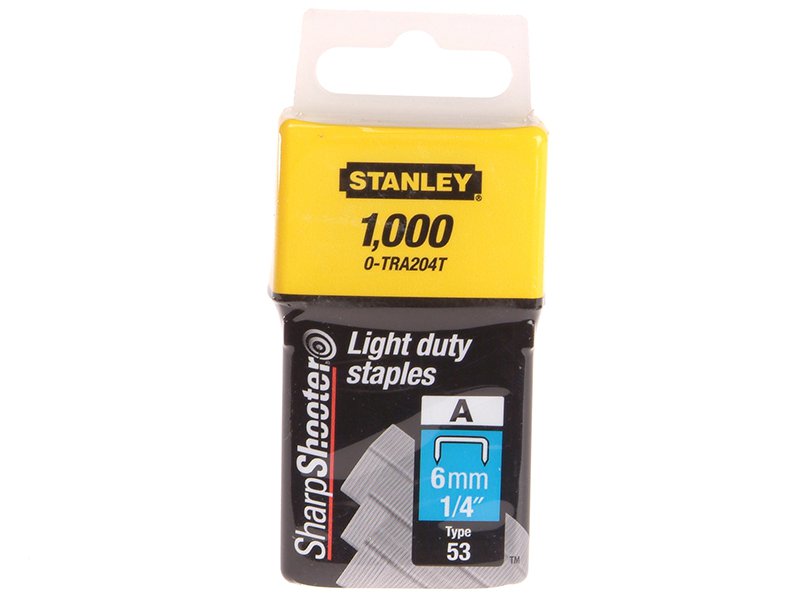 Stanley Light-Duty Staple 6mm (1000) 0-TRA204T Main Image