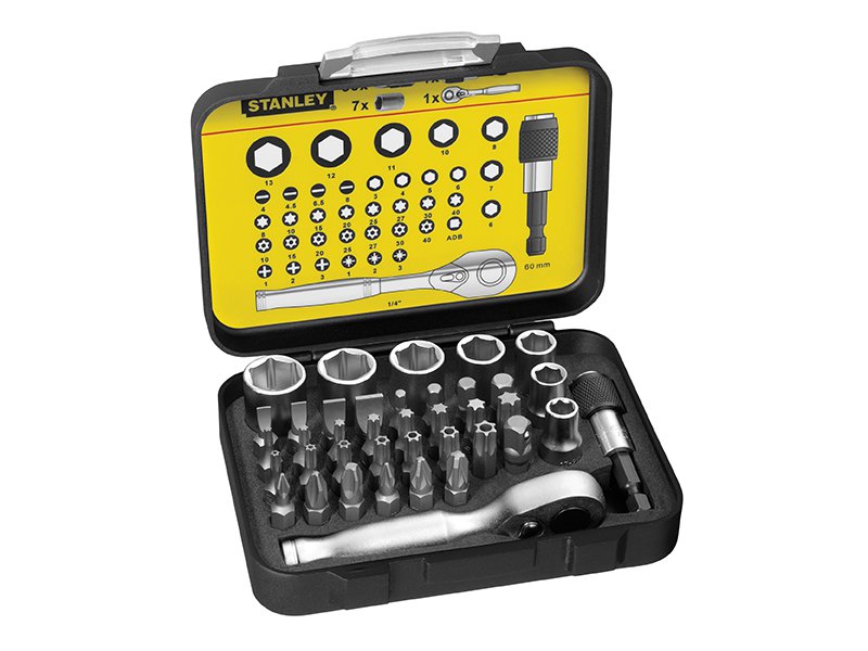 Stanley 39 Piece Bit & Socket Set + Ratchet Main Image