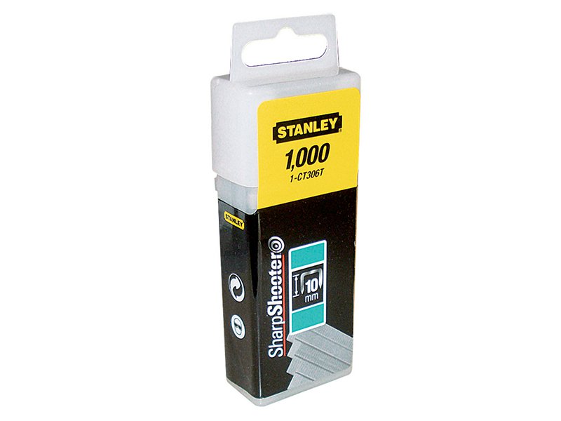 Stanley Flat Narrow Crown Staples 10mm (1000) 1-CT306T Main Image