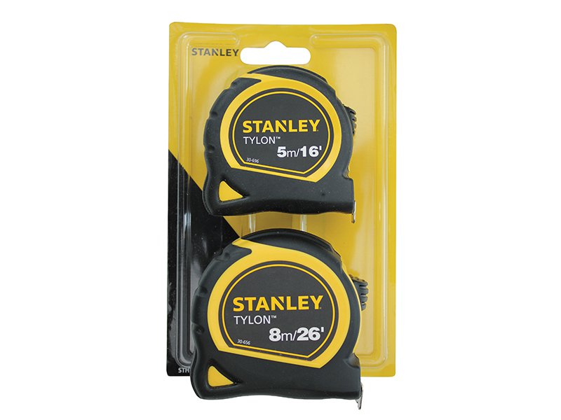 Stanley Tools Tylon Tapes 5M/16Ft + 8M/26Ft Twin Pk Main Image