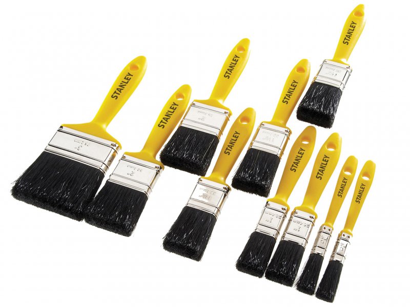 Stanley Hobby Paint Brush Set of 10 12mm-76mm Main Image