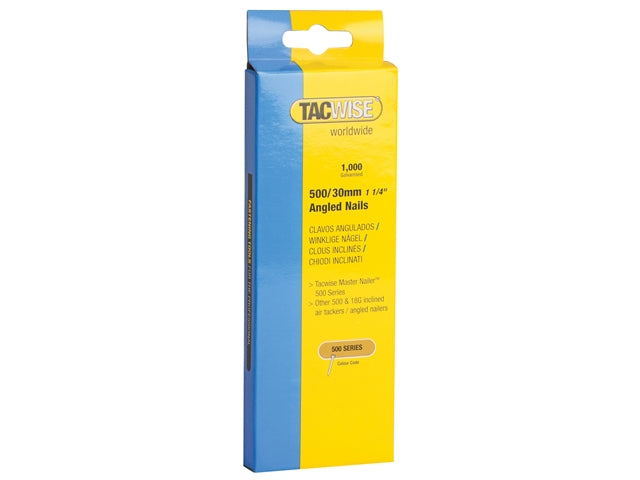 Tacwise 500/40mm 18 Gauge Angled Nails Pack of 1000