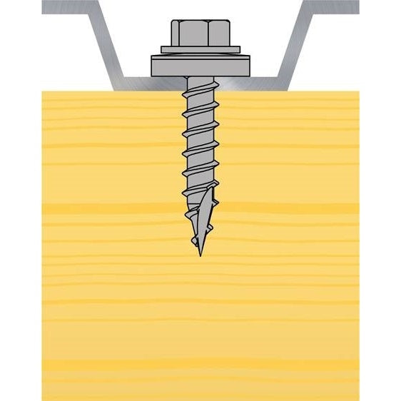 TechFast Roofing Screw - Sheet to Timber - Box 6.3 x 80mm (100)