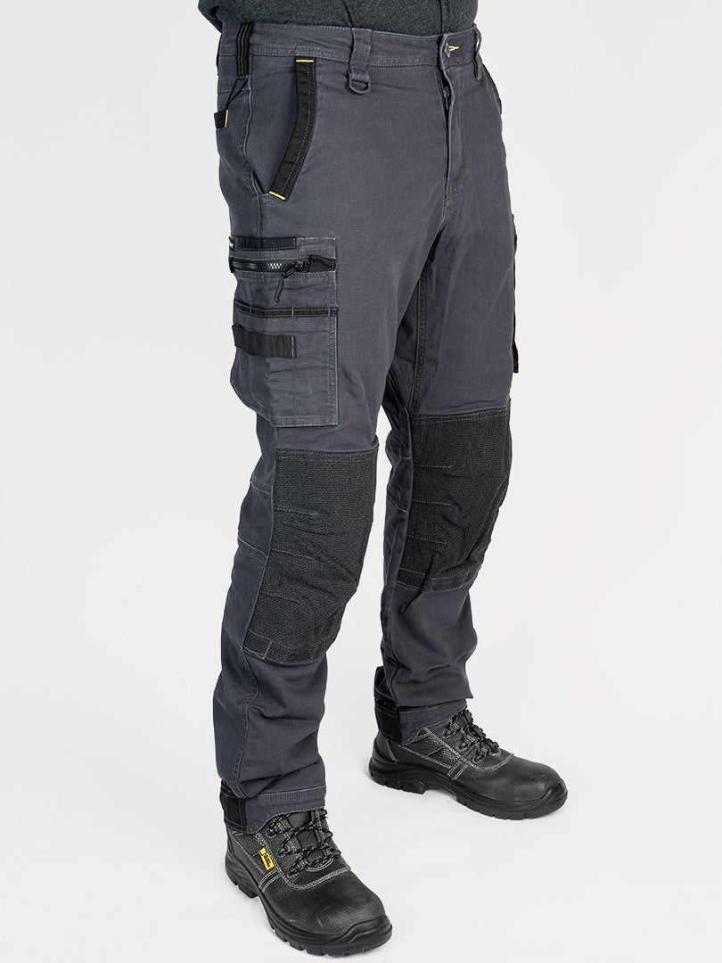Flex & Move Stretch Utility Cargo Trousers With Kevlar Knee Pad Pockets Charcoal (BCCG) 36R
