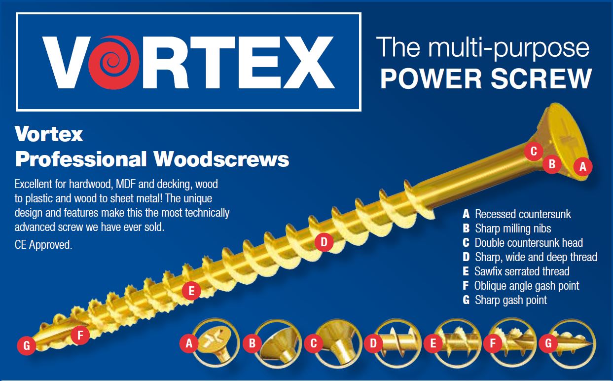 5 x 70mm VORTEX Power Screw (Box 200)