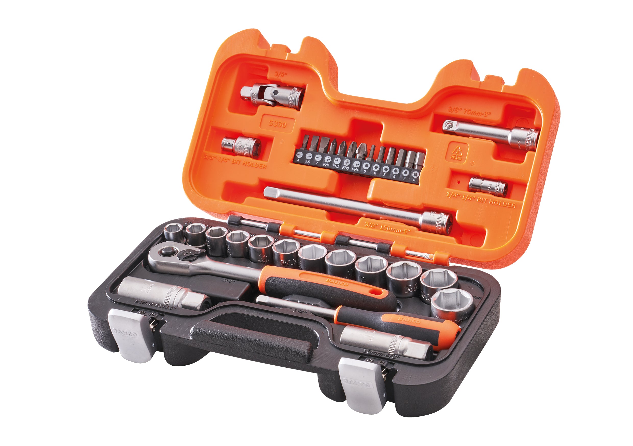 XMS Bahco 34 Piece 3/8in Square Drive Socket Set