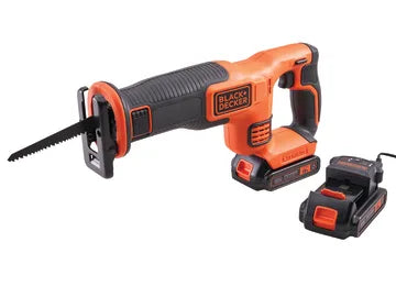 XMS Black & Decker 18V Reciprocating Saw with 1 x 1.5Ah Li-Ion Battery