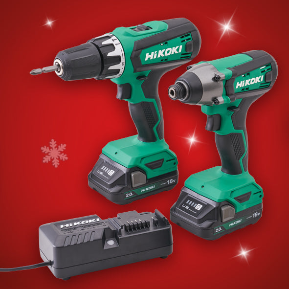 XMS Hikoki 18V Combi & Impact Drill Twin Pack