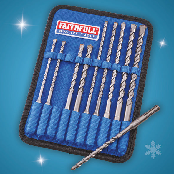 XMS Faithfull 10 Piece SDS Drill Bit Set